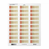 Damask Swirls Lace Spice Custom Label (Full Sheet)