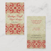 Damask Swirls Lace Spice Custom Visitekaartje (Voorkant / Achterkant)