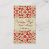Damask Swirls Lace Spice Custom Visitekaartje (Voorkant)