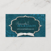 Damask Swirls Spa Massage Therapy Visitekaartje (Voorkant)