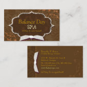 Damask Swirls Spa Massage Therapy Visitekaartje (Voorkant / Achterkant)