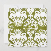 Damask Swirly uw foto bruiloft uitnodiging (Achterkant)