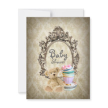 damask tedy beer babydoucheuitnodigingen