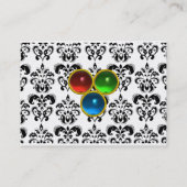 DAMASK THREEGEM parel Visitekaartje (Achterkant)