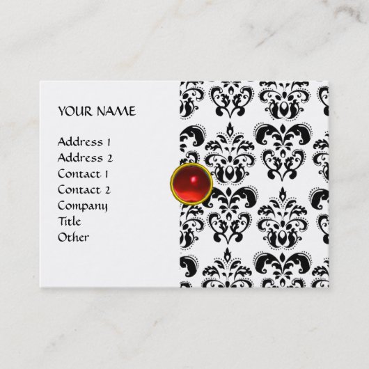 DAMASK THREEGEM VISITEKAARTJE (Voorkant)