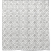  Damask Toile Etching Pattern Grey Sjabloon Douchegordijn (Voorkant)