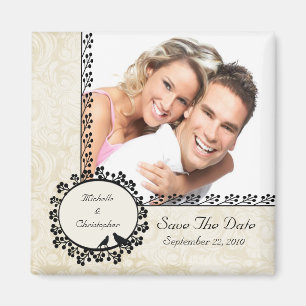 Damask Tortelduifjes Photo Save the Date Magnet