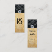 Damask Trim / Rustic / Diamond Mini Visitekaartje (Voorkant / Achterkant)