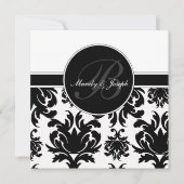 Damask Trouw Monogramkaarten (Voorkant)