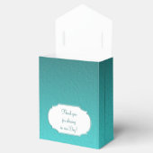 Damask Turquoise Wedding Favor Box Bedankdoosjes (Geopend)