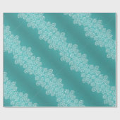 Damask Turquoise Wedding Wrapping Paper Cadeaupapier (Vlak)