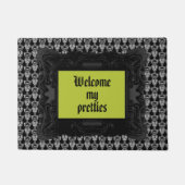 Damask Tuxedo Skull Wallpaper Deurmat (Voorkant)