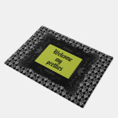 Damask Tuxedo Skull Wallpaper Deurmat (Schuin)