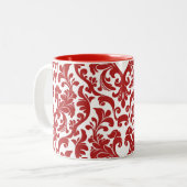 Damask Tweekleurige Koffiemok (Voorkant links)