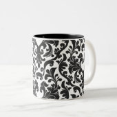 Damask Tweekleurige Koffiemok (Voorkant rechts)