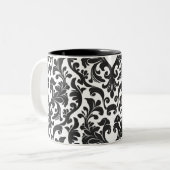 Damask Tweekleurige Koffiemok (Voorkant links)