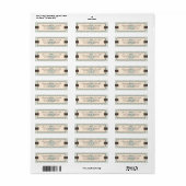 Damask Tweets Retourlabel B Etiket (Full Sheet)