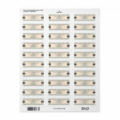 Damask Tweets Retourlabel Etiket (Full Sheet)