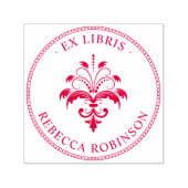  Damask & Typografie | Aangepaste ex libris Zelfinktende Stempel (Design)