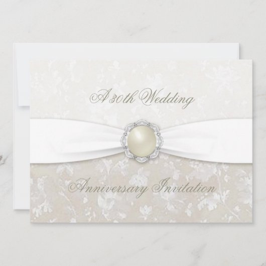 Damask uitnodiging 30ste trouwverjaardag (Voorkant)