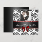 Damask Uitnodiging Foto (Voorkant / Achterkant)