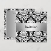 Damask uitnodiging save the date (Voorkant / Achterkant)