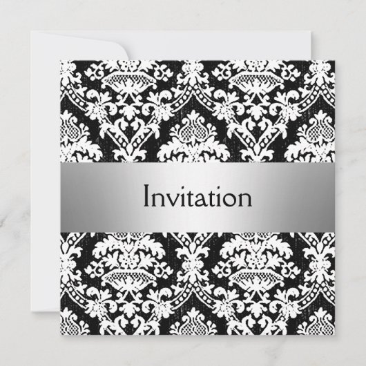Damask uitnodiging save the date (Voorkant)