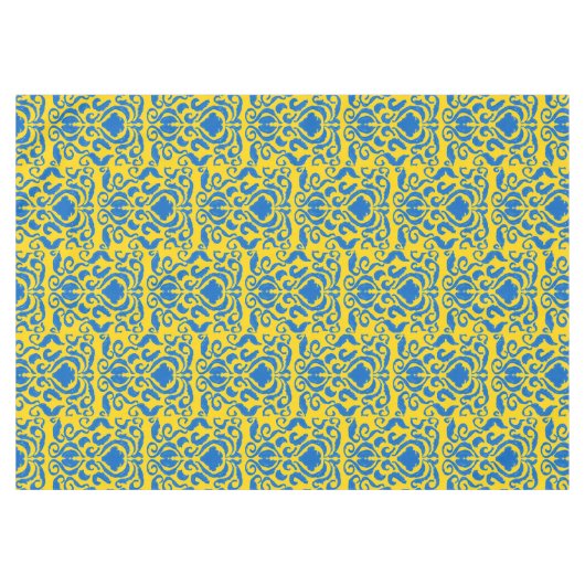 Damask Ukraine Energieert Yellow Freedom Blue Tafelkleed (Voorkant (Horizontaal))