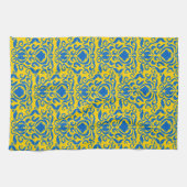 Damask Ukraine Energieert Yellow Freedom Blue Theedoek (Horizontaal)