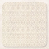 Damask Vanilla Pattern Kartonnen Onderzetters (Voorkant)