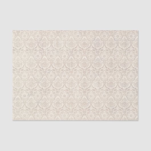 Damask Vanilla Pattern Tissuepapier (Voorkant)