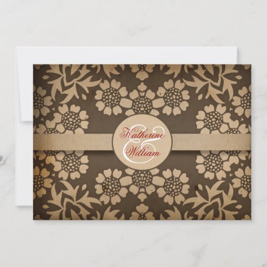  Damask verlovingsfeest uitnodigingen (Voorkant)