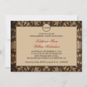  Damask verlovingsfeest uitnodigingen (Achterkant)