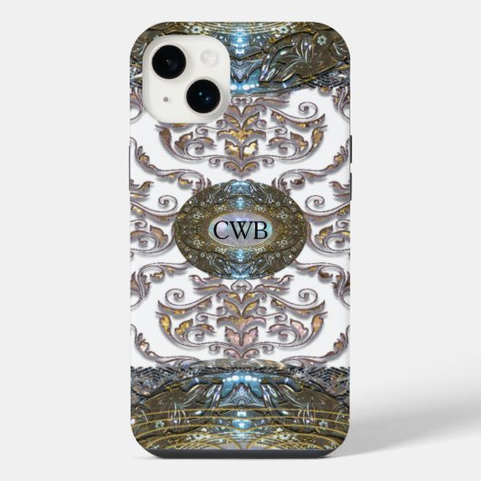 Damask Veyla Barok Monogram iPhone Hoesje (Achterkant)