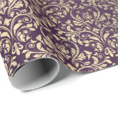 Damask Violet Paarse Grape Plum Gold Metal Bride Cadeaupapier (Rol Hoek)