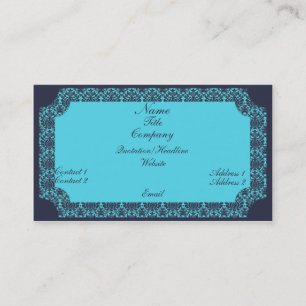Damask Visitekaartje, blauw Visitekaartje