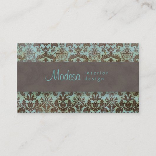 Damask Visitekaartje Interior Design (Voorkant)