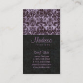 Damask Visitekaartje Interior Design 5 Paars (Achterkant)