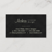 Damask Visitekaartje Interior Design Cream Black 2 (Achterkant)