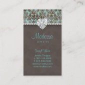 Damask Visitekaartje Jewelry Heart Diamonds (Achterkant)
