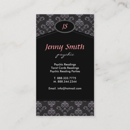 Damask ~ Visitekaartjes (Voorkant)