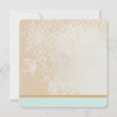 Damask Vogelkooi Trouwen Save the Date Roze Groen (Achterkant)