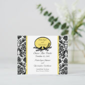 Damask & Vogels Save The Date Aankondiging (Staand voorkant)