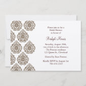  Damask Vrijgezellenfeest Nodig uit op champagne Kaart (Voorkant)