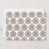  Damask Vrijgezellenfeest Nodig uit op champagne Kaart (Achterkant)