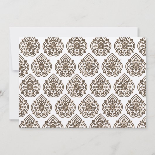  Damask Vrijgezellenfeest Nodig uit op champagne Kaart (Achterkant)