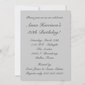 Damask Vrouw 30e Verjaardagsfeest Uitnodiging (Achterkant)