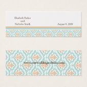 Damask Wallpaper Floral Wedding Website Kaart (Voorkant /achterkant)