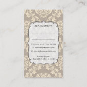 Damask Wallpaper Hair Stylist Appointkaarten Afsprakenkaartje (Achterkant)