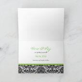 Damask Wallpaper Save the Date Kaart (Binnen)